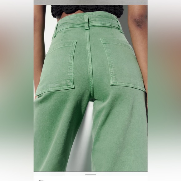 ZARA HIGH WAISTED ZW SAILOR STRAIGHT JEANS - Picture 7 of 11